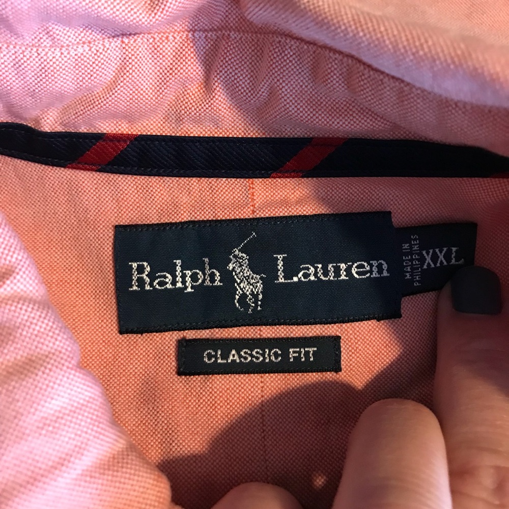 Ralph Lauren Polo Pink/Salmon button down Oxford shirt - Picture 4 of 6